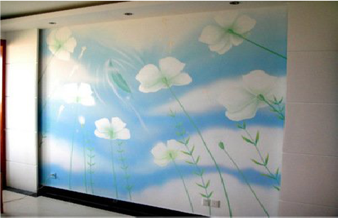 兴文画墙绘怎么画好白云的蓬松感?