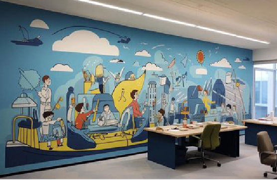  兴文办公室墙绘的特点。