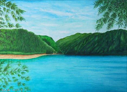  兴文在墙绘中，如何绘画绿水青山？